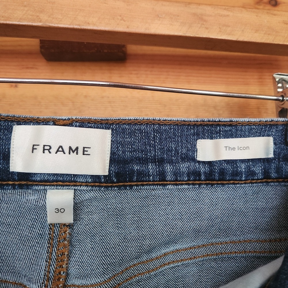 Frame The Icon in Canals Flare Jeans Designer Denim Retro Stretch Boho Size 30 - Picture 7 of 9